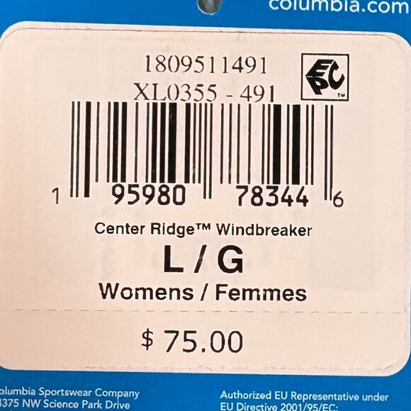 NWT Columbia Center Ridge jacket blue - Picture 3 of 5